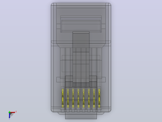 RJ45（8P8C）插头未屏蔽网线水晶头俯视缩略图