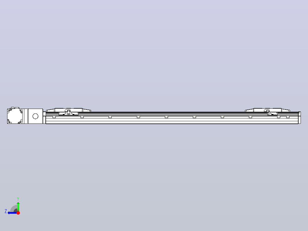 皮带直线轴双滑块型TPA-GCBS-150-P80-L400-QL-M75-N3右视图
