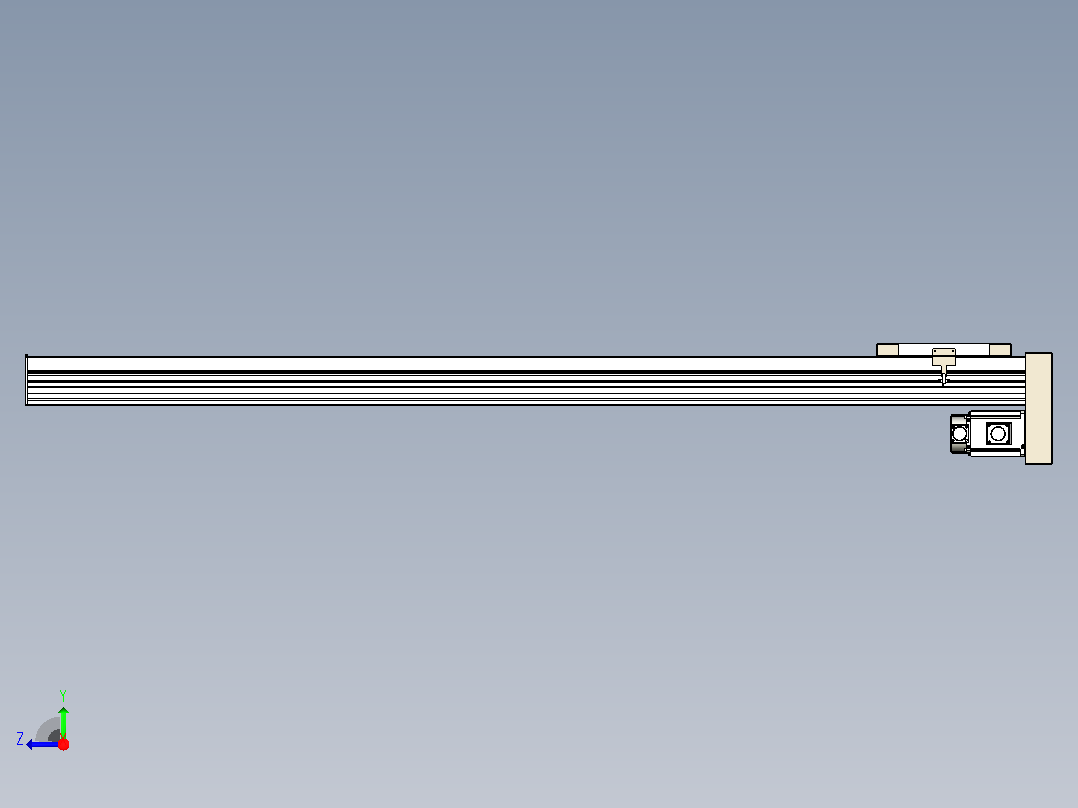 滚珠丝杠直线轴带导轨全封闭TPA-HCR-220D-3210C-L1850-MP-C-P1K-N3右视图
