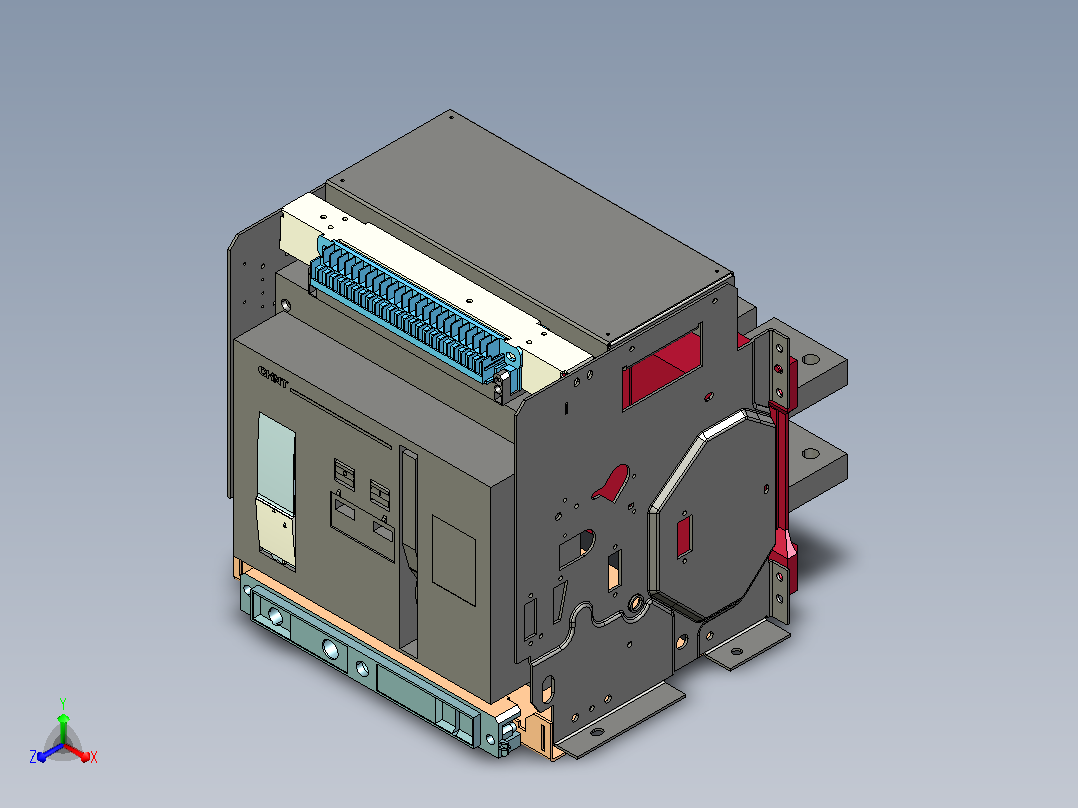 NA1-3200X-3200 3P抽屉万能式断路器三维模型202202主视图