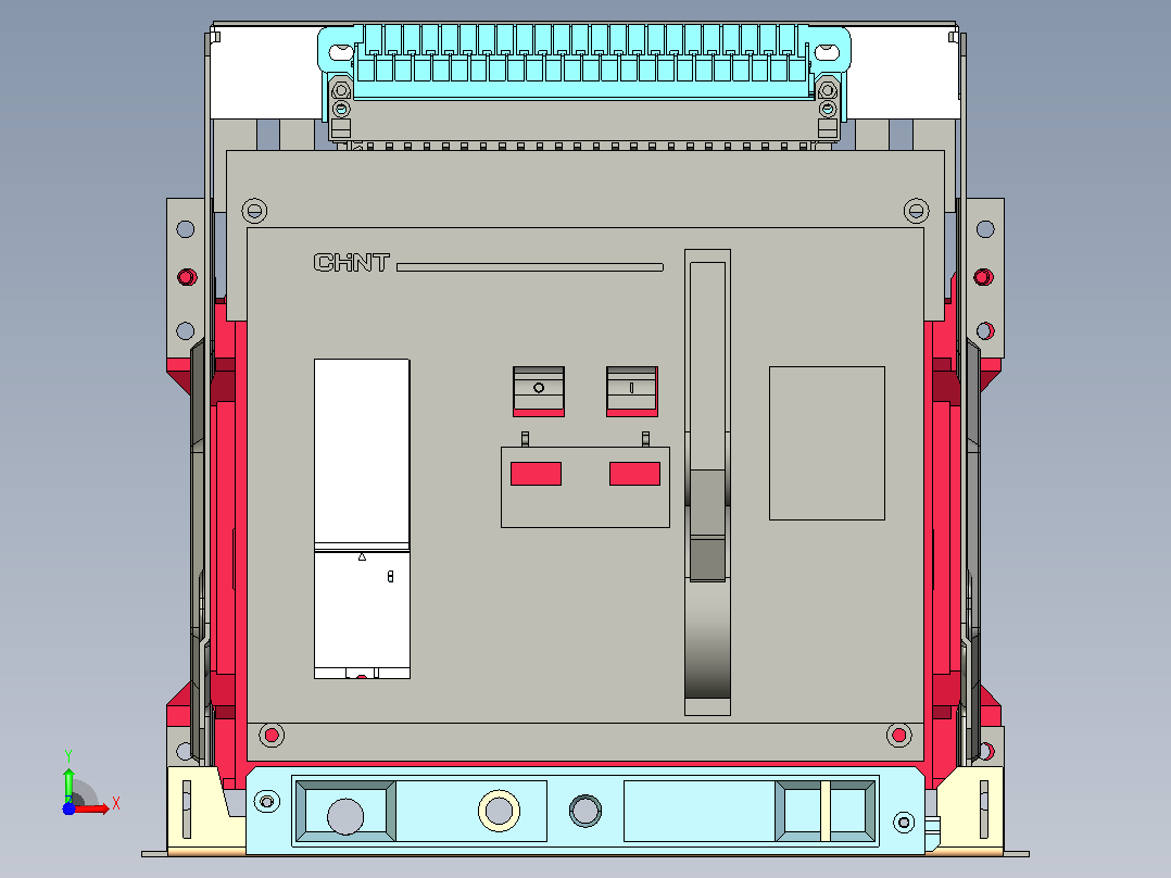 NA1-3200X-3200 3P抽屉万能式断路器三维模型202202前视图