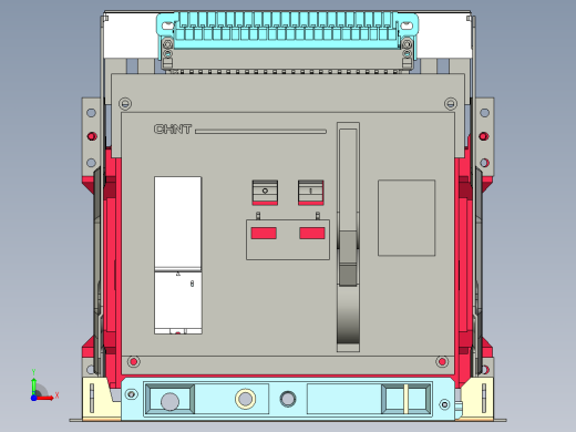 NA1-3200X-3200 3P抽屉万能式断路器三维模型202202前视缩略图