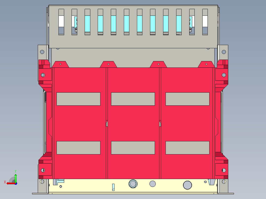 NA1-3200X-3200 3P抽屉万能式断路器三维模型202202后视图