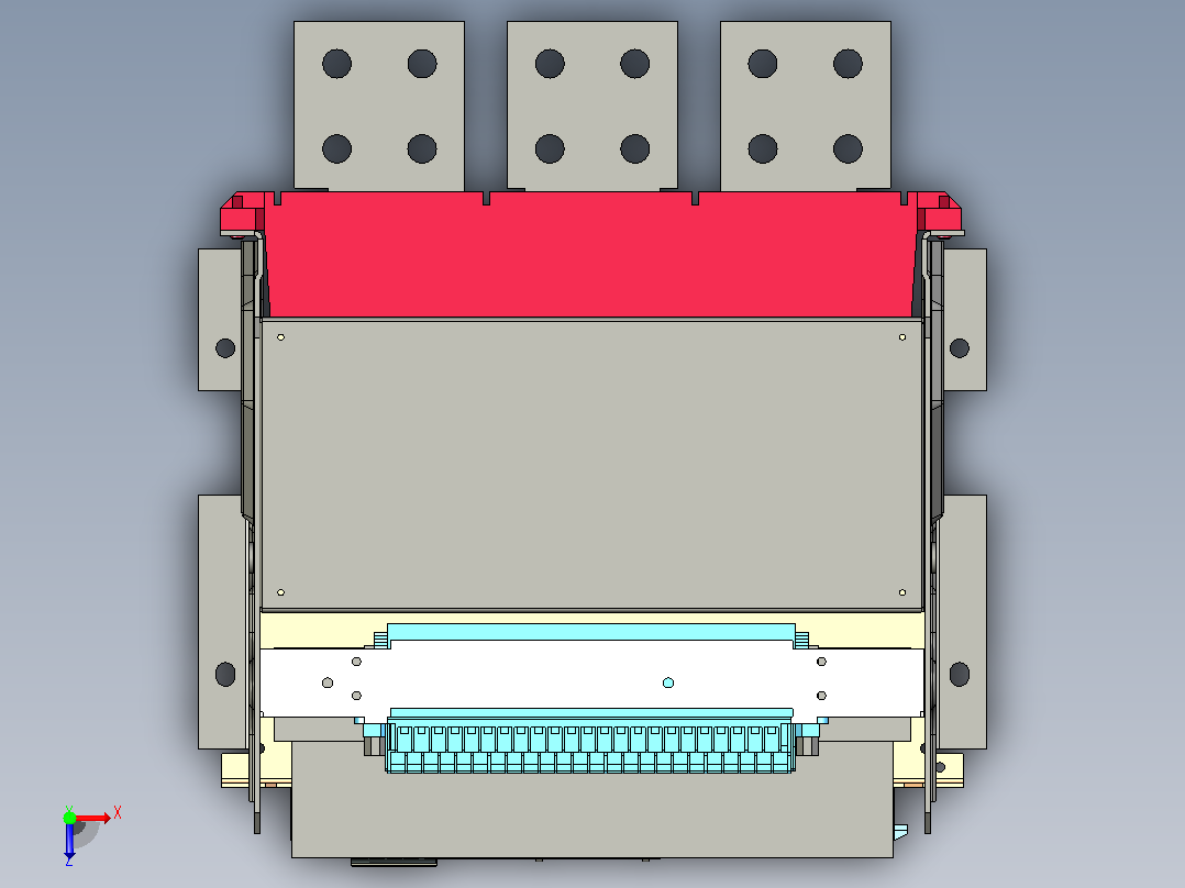 NA1-3200X-3200 3P抽屉万能式断路器三维模型202202俯视图