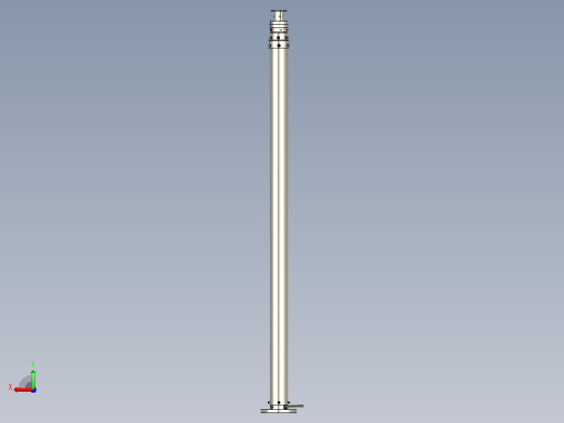 20 '气动轻型桅杆，带4x CAT6内部电缆-延伸至30英尺-气动桅杆吊杆(1)后视缩略图