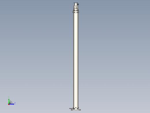 20 '气动轻型桅杆，带4x CAT6内部电缆-延伸至30英尺-气动桅杆吊杆(1)左视缩略图
