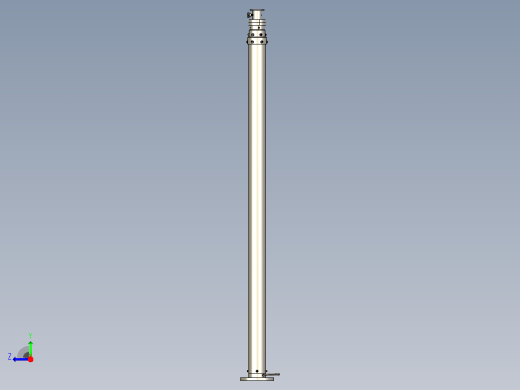 20 '气动轻型桅杆，带4x CAT6内部电缆-延伸至30英尺-气动桅杆吊杆(1)右视缩略图