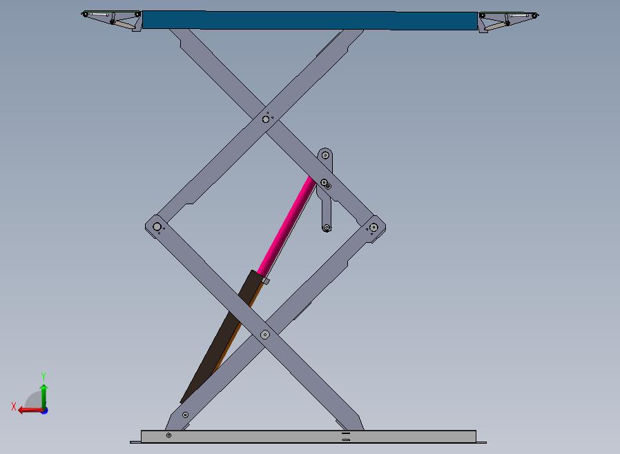 A16-剪刀液压举升机后视图