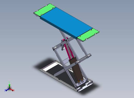 A16-剪刀液压举升机正等轴测缩略图