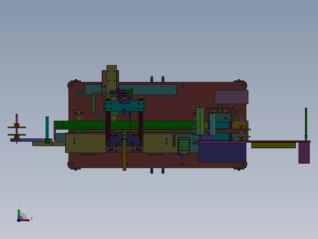 BBR12包装机卷包机热熔编带机sw12可编辑+cad前视图