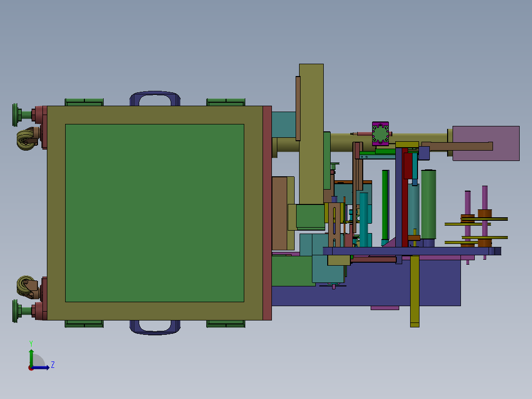 BBR12包装机卷包机热熔编带机sw12可编辑+cad左视图