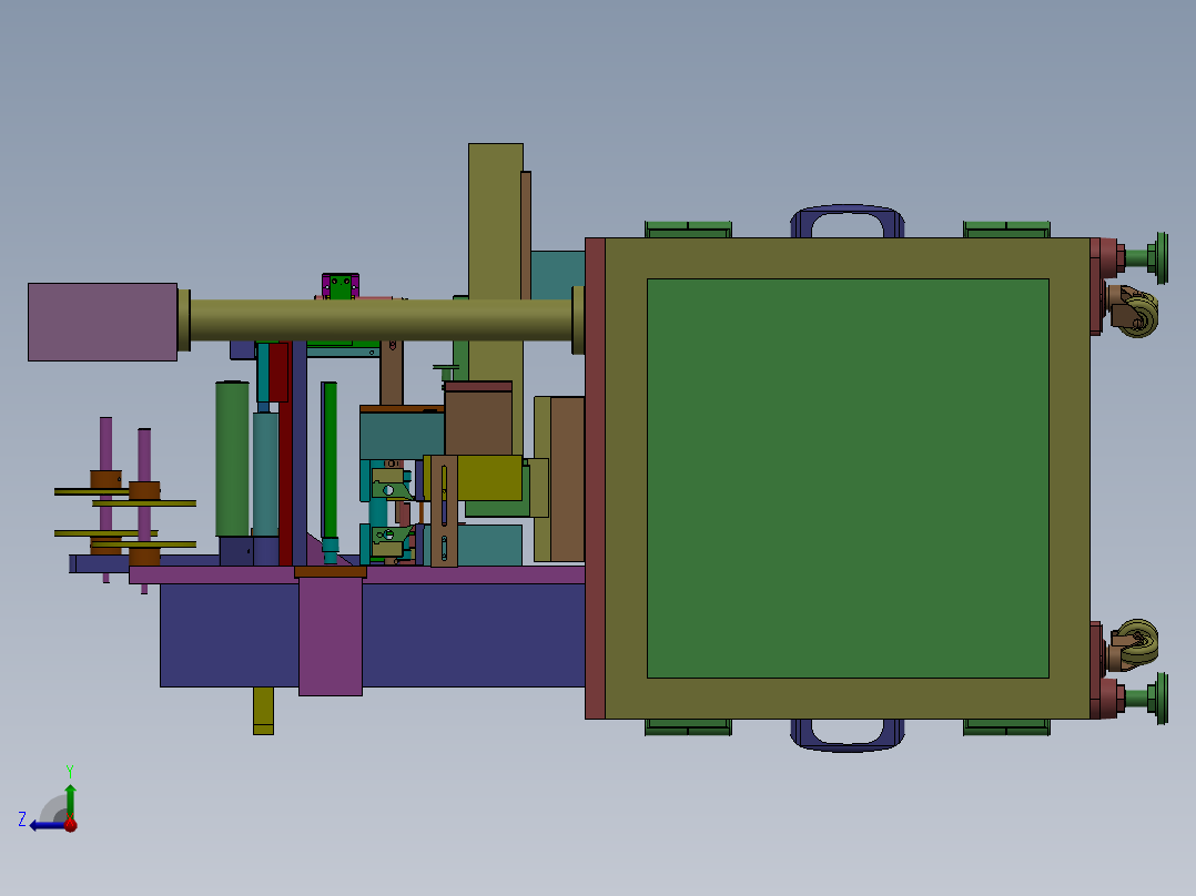 BBR12包装机卷包机热熔编带机sw12可编辑+cad右视图