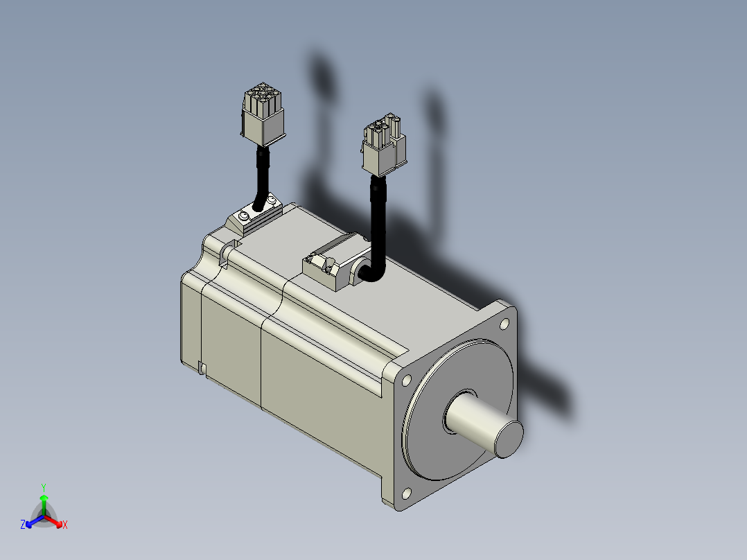 松下电机-MATSUSHITA_MHMF092L1D22正等轴测图