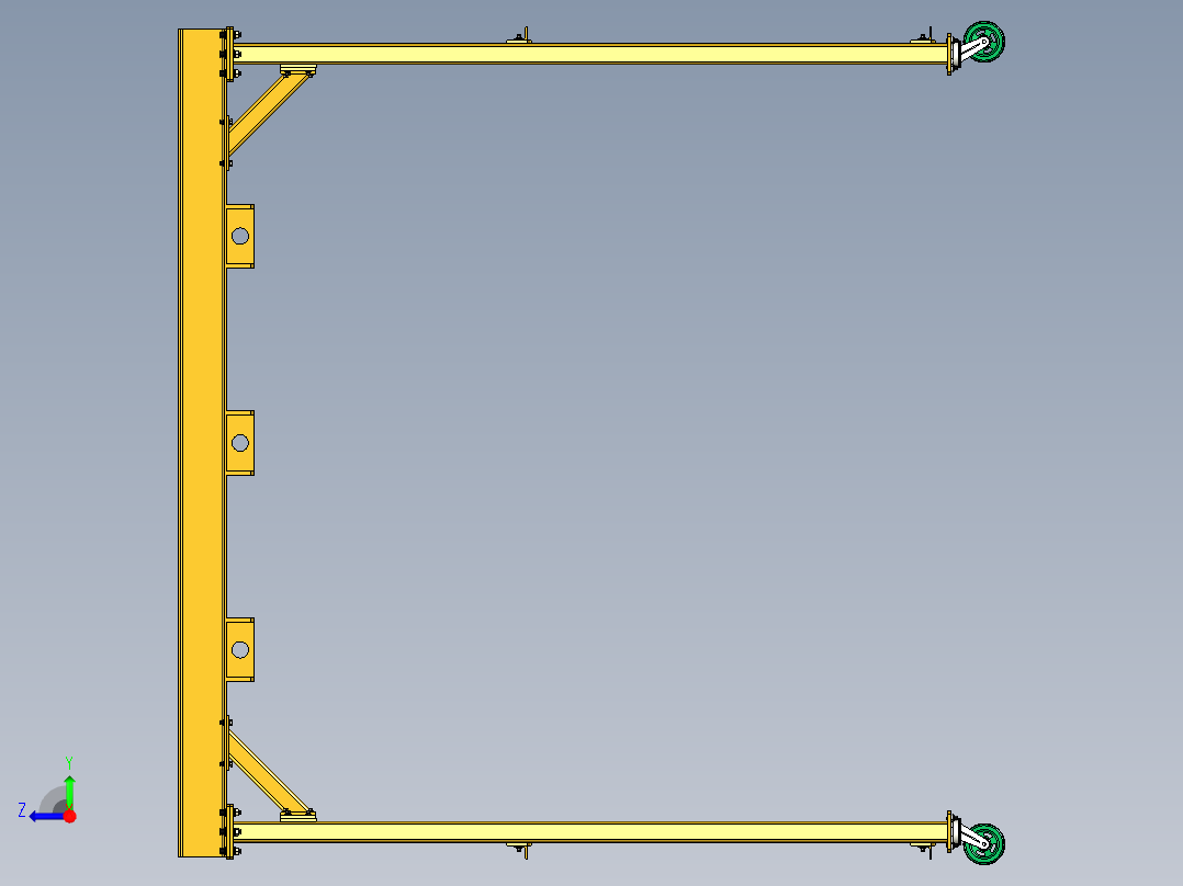 桥式起重机右视图