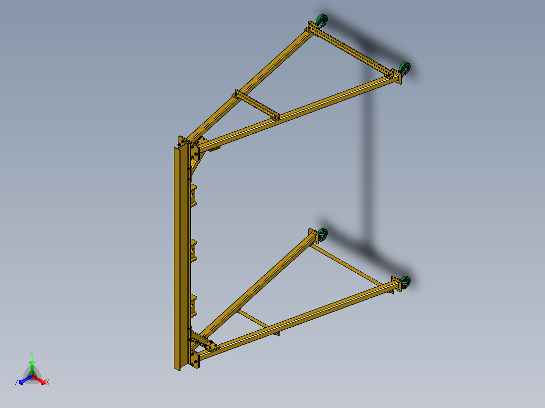 桥式起重机正等轴测图