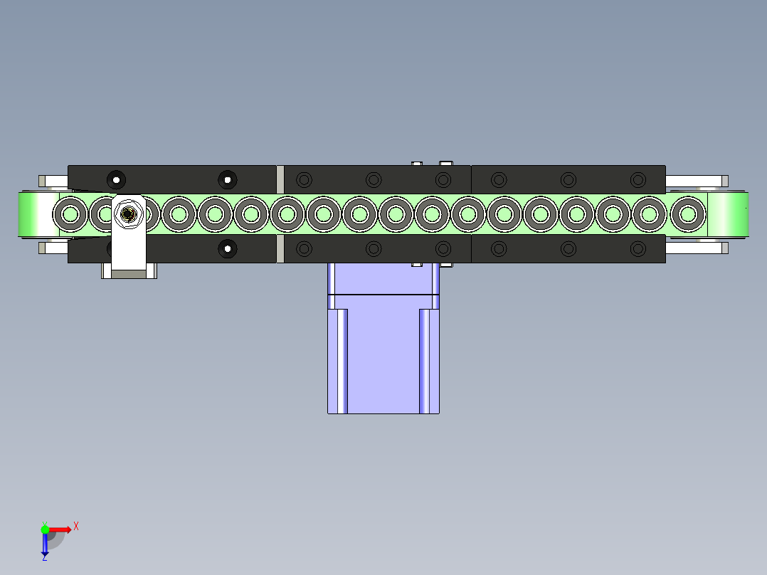 A15_小型输送带输送轴承图纸俯视图