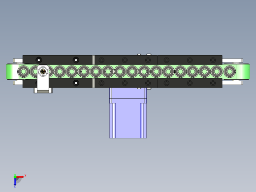 A15_小型输送带输送轴承图纸俯视缩略图
