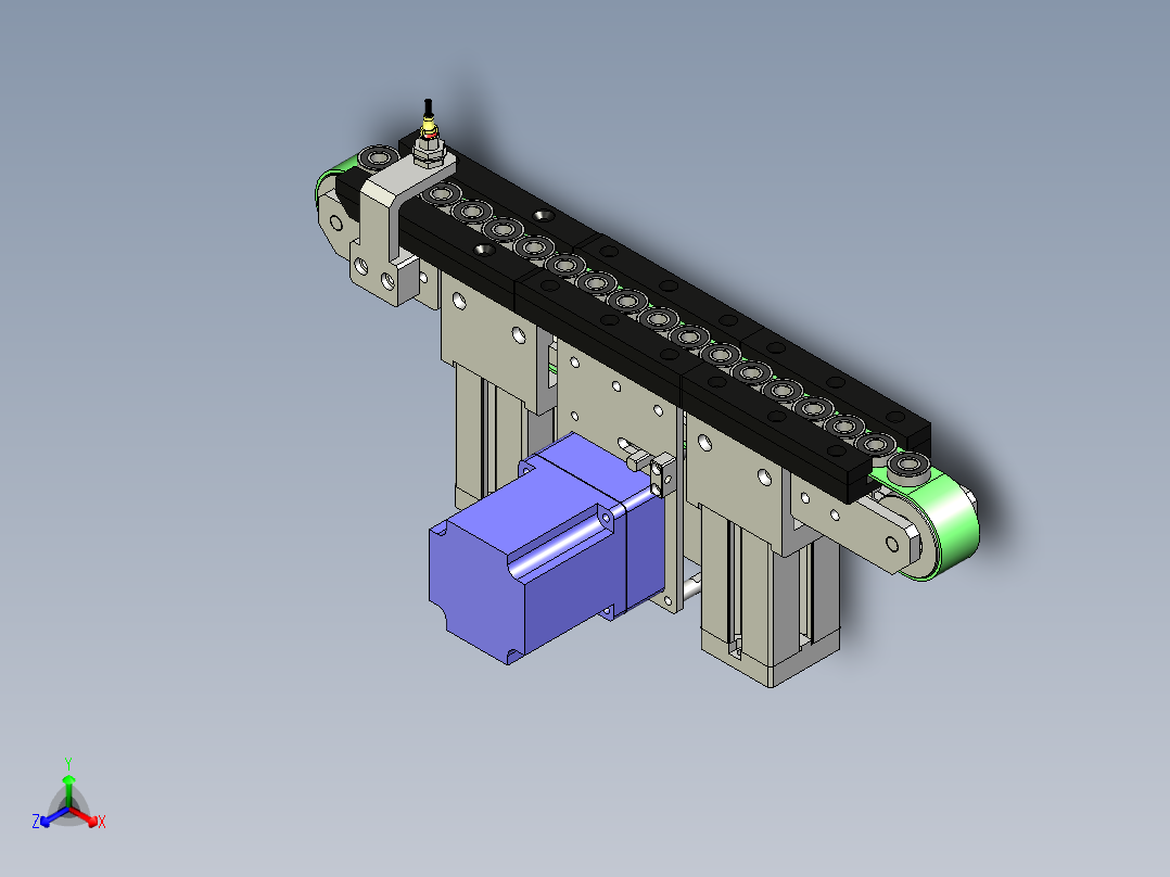 A15_小型输送带输送轴承图纸正等轴测图