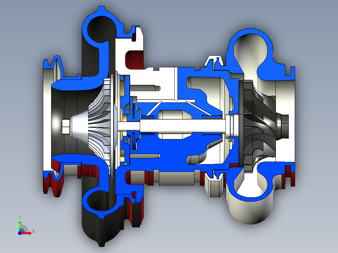 涡轮增压器前视图