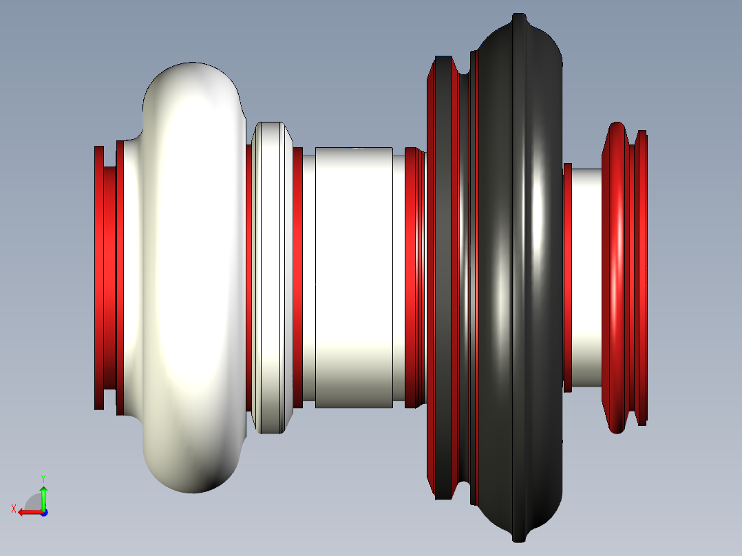 涡轮增压器后视图