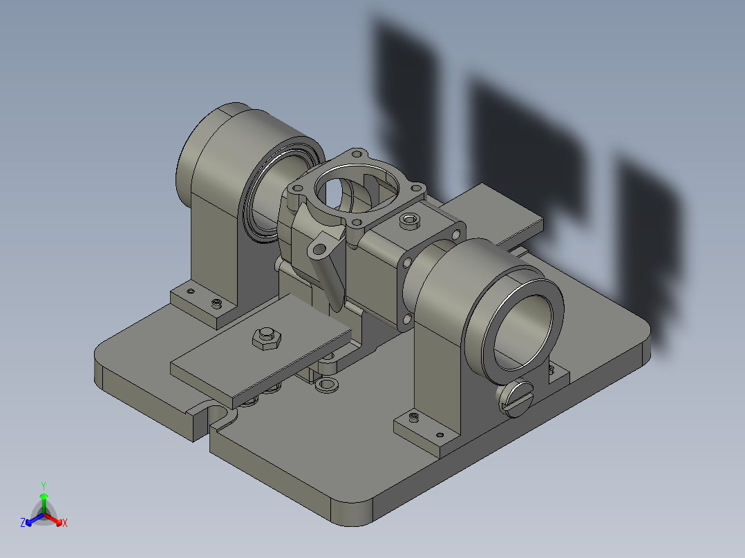 曲轴箱零件工艺工装设计含三维二维说明书1010237正等轴测图