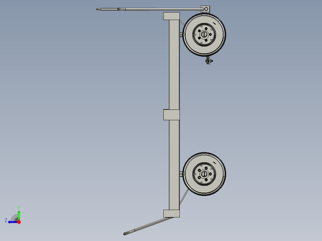 搬运手推车右视图