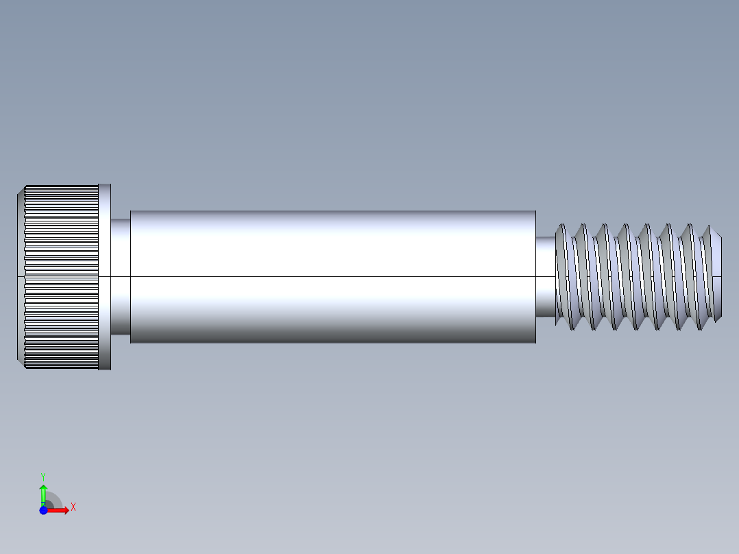 内六角螺螺栓-SB 0.25-20 x 1前视图