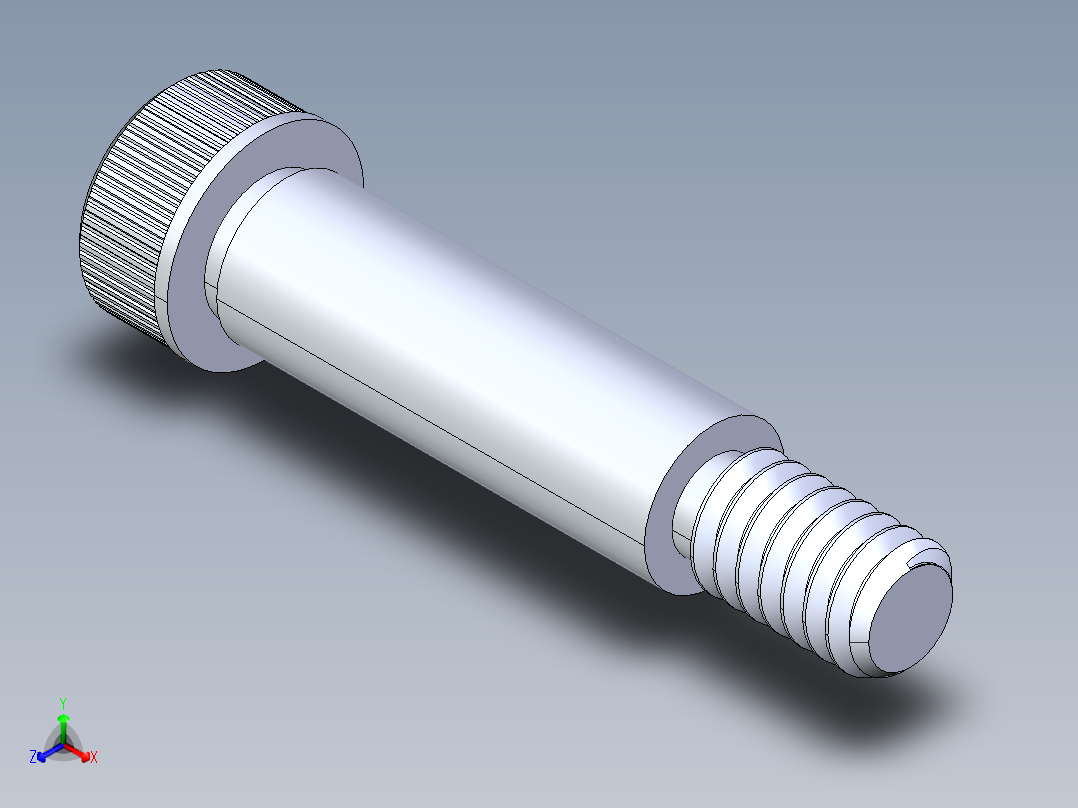 内六角螺螺栓-SB 0.25-20 x 1正等轴测图
