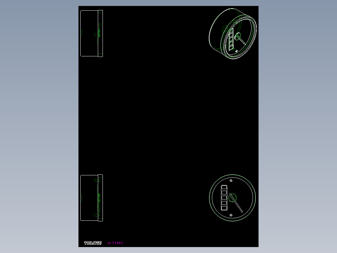 重力指示器GW12-2D多系列多零件图纸模型