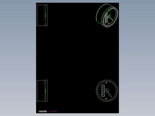 重力指示器GW12-2D多系列多零件图纸模型