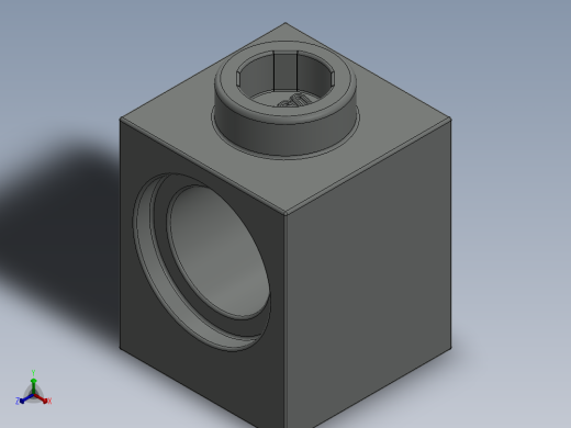 乐高机械组积木（横梁）-654102 Old Grey Technic Brick 1 x 1 with Hole