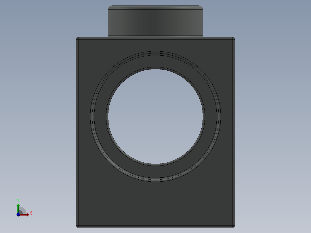 乐高机械组积木（横梁）-654102 Old Grey Technic Brick 1 x 1 with Hole前视图