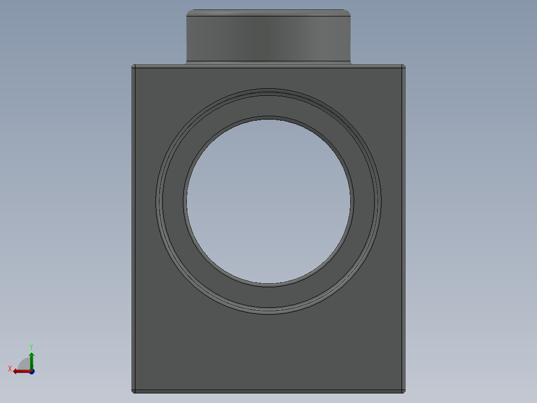 乐高机械组积木（横梁）-654102 Old Grey Technic Brick 1 x 1 with Hole后视图