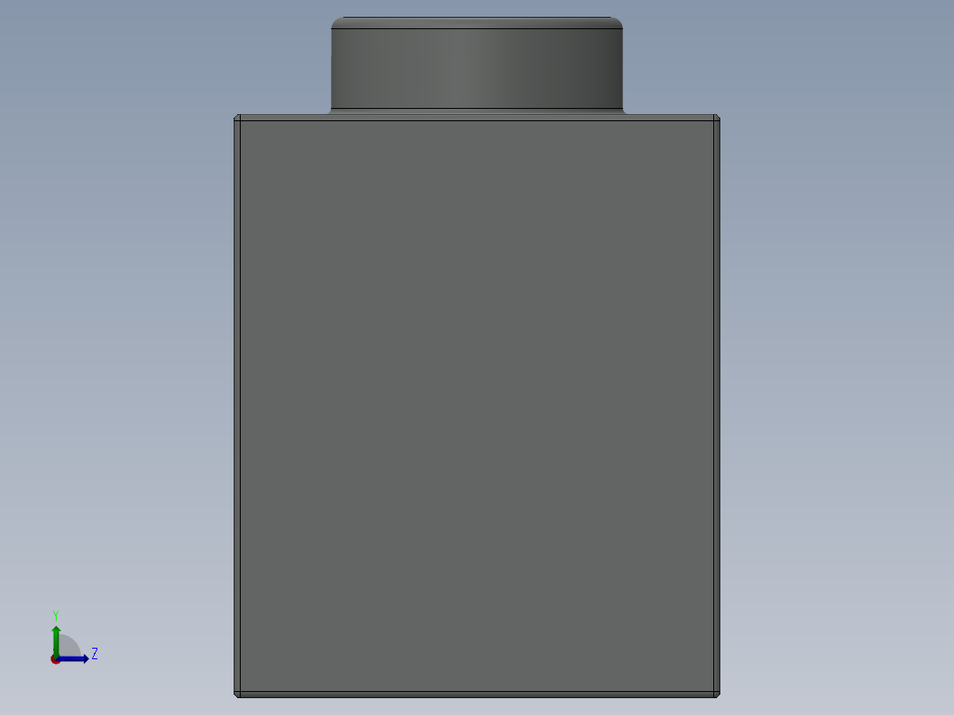 乐高机械组积木（横梁）-654102 Old Grey Technic Brick 1 x 1 with Hole左视图