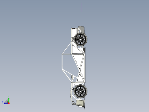 Tubecar钢管车皮卡车模型3D图纸 STP格式右视缩略图