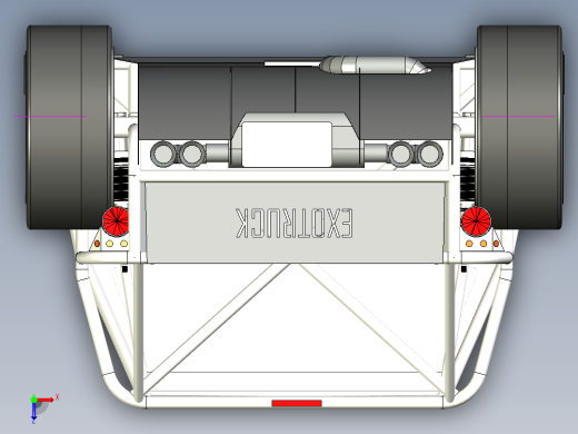 Tubecar钢管车皮卡车模型3D图纸 STP格式俯视缩略图