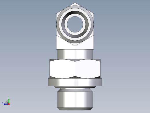 卡套式工业通用硬管接头EO_Adjustable_locknut_branch_tee_TEE08LROMDCF右视缩略图