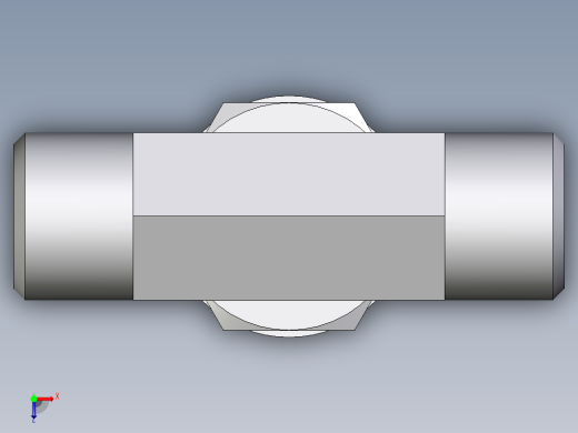卡套式工业通用硬管接头EO_Adjustable_locknut_branch_tee_TEE08LROMDCF俯视缩略图