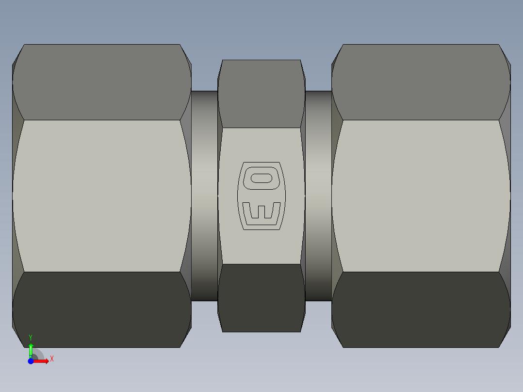 卡套式工业通用硬管接头EO Union G16S71前视图