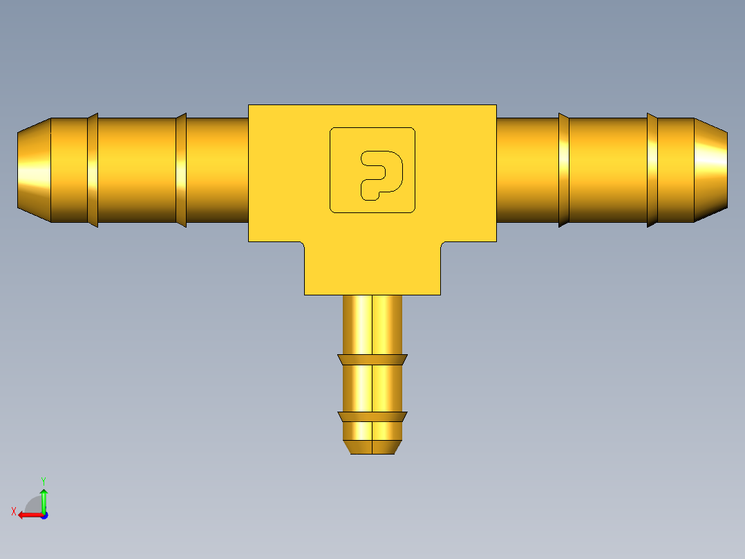 工业通用螺蚊管倒齿式工业硬管接头Union Tee Combination Sizes 224-4-4-5_32后视图