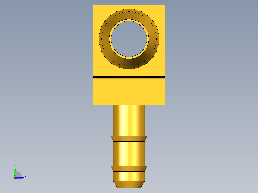 工业通用螺蚊管倒齿式工业硬管接头Union Tee Combination Sizes 224-4-4-5_32左视图
