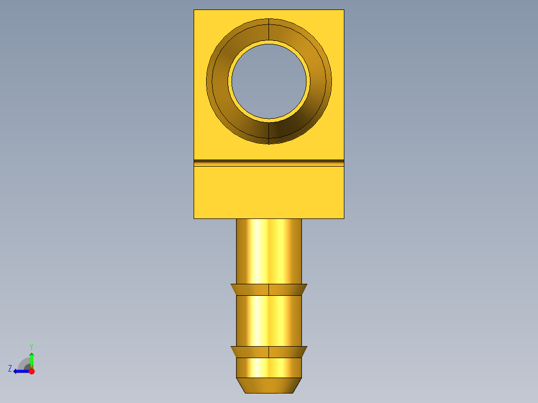 工业通用螺蚊管倒齿式工业硬管接头Union Tee Combination Sizes 224-4-4-5_32右视图