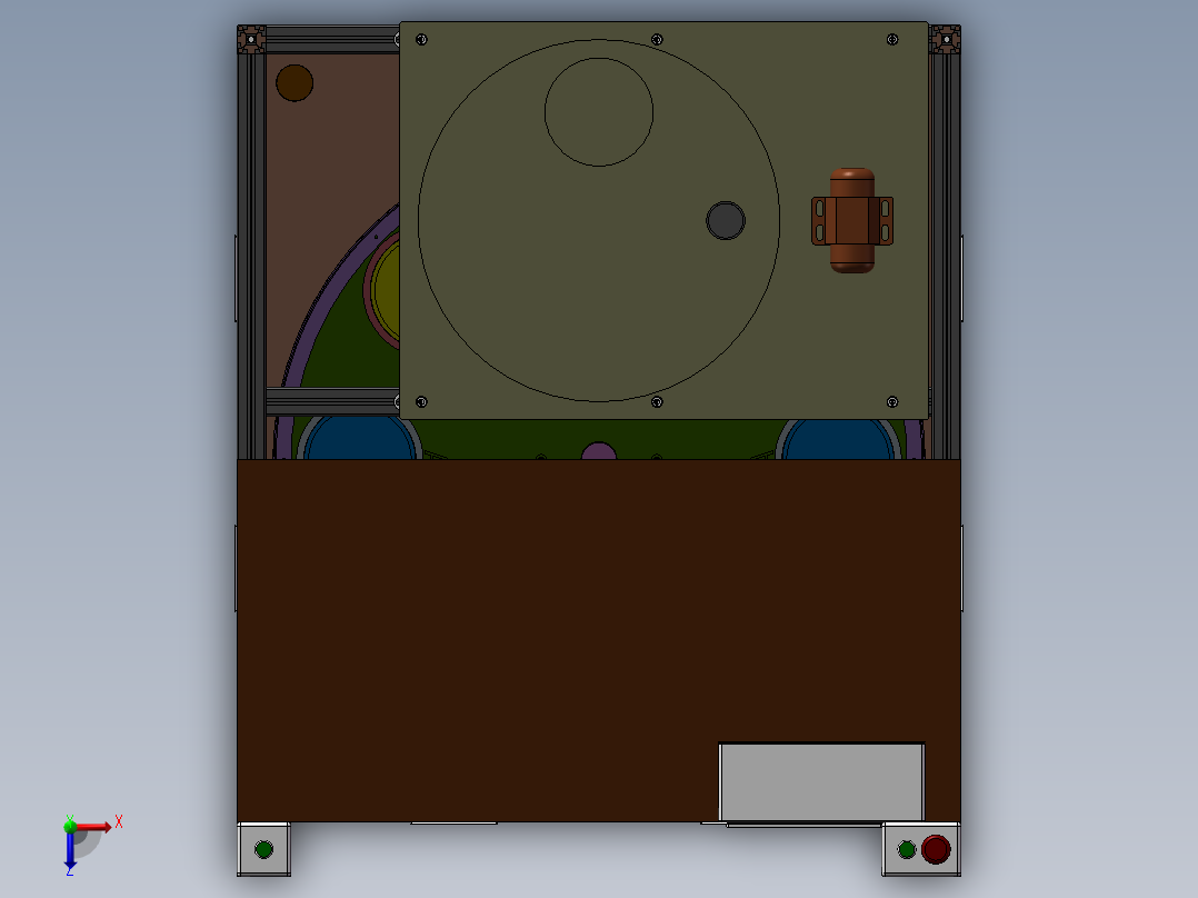 振动出粉设备俯视图