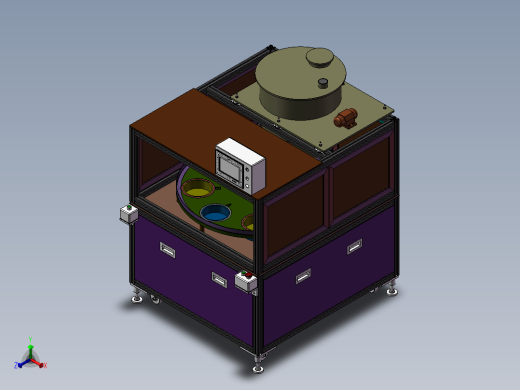 振动出粉设备正等轴测缩略图