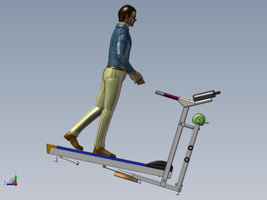 跑步机3D图右视缩略图