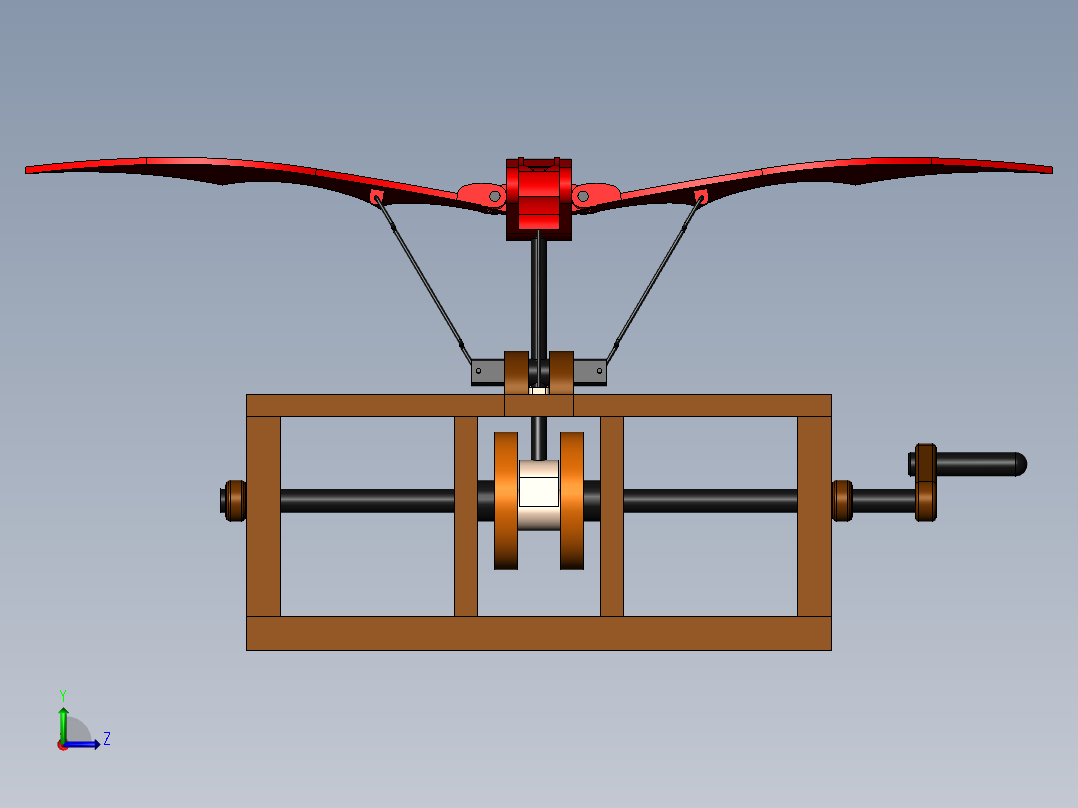 转动飞龙玩具模型3D图纸左视图