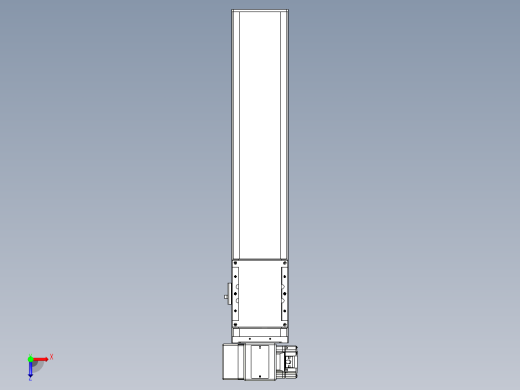 同步带全封闭直线模组TPA-HCB-105D-90-L400-LP-Y-P20-N3俯视缩略图