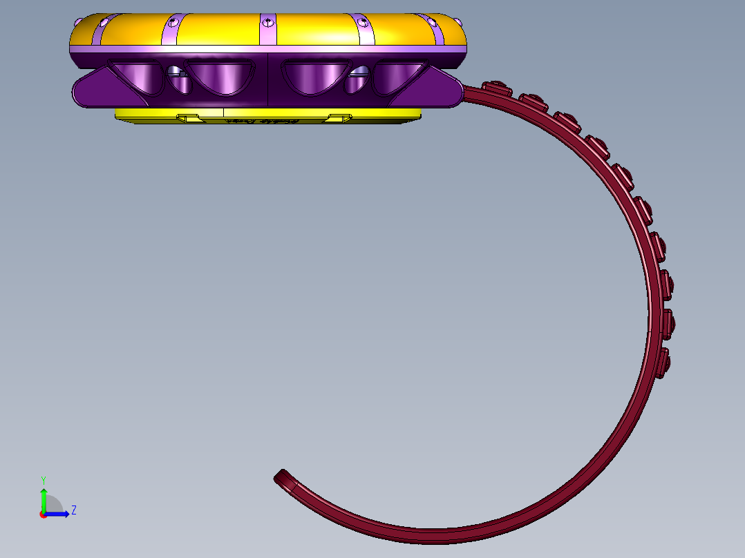 全自动机械多功能皮带男表左视图