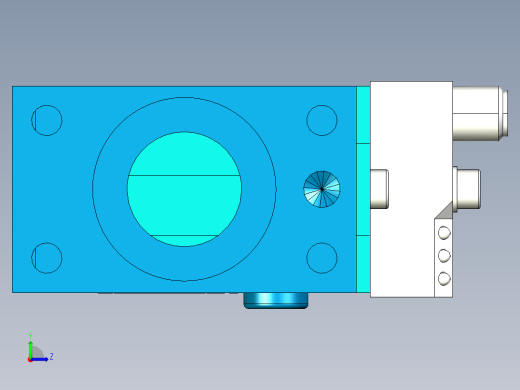 德克斯TUNKERS气缸数模SZK_40_1_A22_T12_TUENKERS左视缩略图