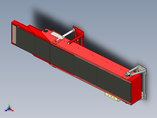 三节式伸缩式皮带机传送带输送机三维模型